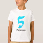 T-shirt Enfants de cinq ans Garçons d'âge 5 ans Turquoise (Devant)