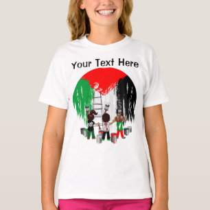 T-shirt Enfants de Gaza peignant le drapeau de la Palestin