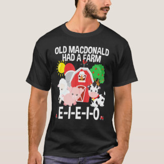 T-shirt Enfants De Jeune Vieux Macdonald Avait Une Ferme E