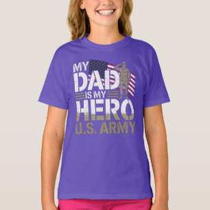 T-shirt Enfants de l'armée américaine - Mon père est mon h
