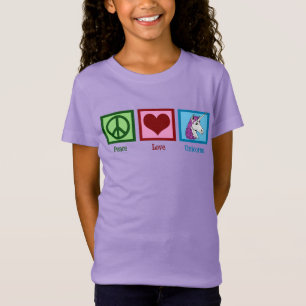 T-Shirt Enfants de licornes d'amour de paix