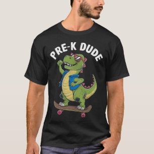 T-shirt Enfants de maternelle skateboard dinosaure Prek me