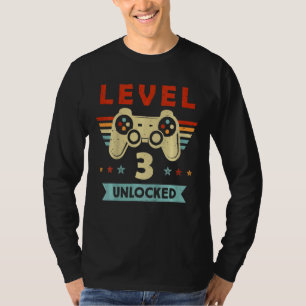 T-shirt Enfants de niveau 3 déverrouillé 3ème joueur d'ann