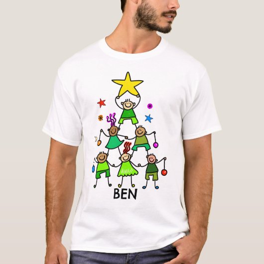 T-shirt Enfants de Noël personnalisés (Devant)