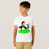 T-shirt Enfants de Penguin et Leprechaun (Devant entier)