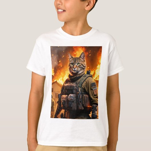 T-shirt Enfants design de Fire Cat (Devant)