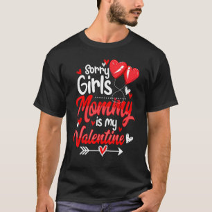 T-shirt Enfants Désolé Filles maman est ma Saint Valentin