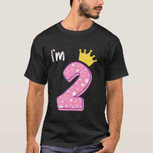 T-shirt Enfants Deux Ans Fille Anniversaire 2 Ans 2Nd 2 An