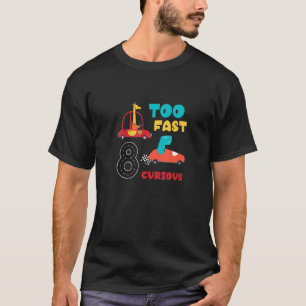 T-shirt Enfants Deux Fast 8 Curious Racing 8 Birthday Boy 