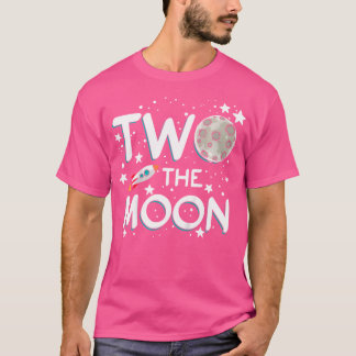 T-shirt Enfants Deux La Lune Toddler 2E Cadeau Anniversair