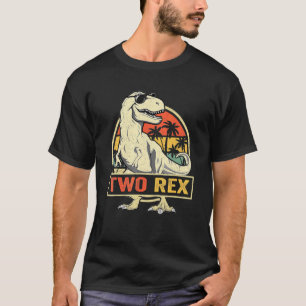 T-shirt Enfants Deux Rex 2ème Anniversaire Deuxième Dinosa