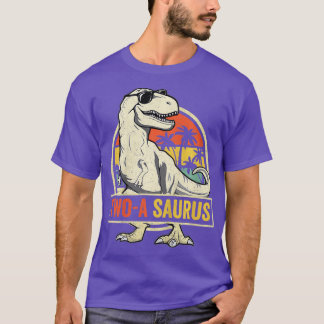 T-shirt Enfants deux un saure Anniversaire T Rex 2 ans Din