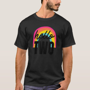 T-shirt Enfants Deuxième Anniversaire 2 Anniversaire Hello