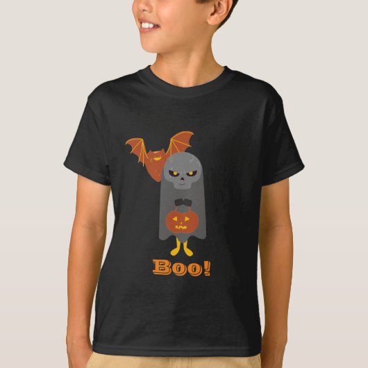 T-shirt Enfants d'Halloween noir (Devant)