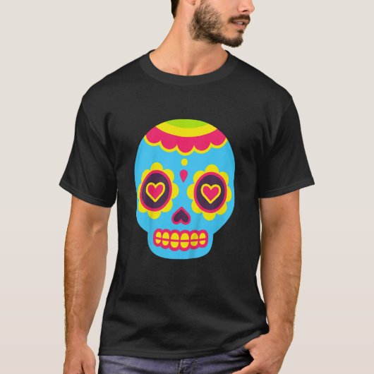 T-shirt Enfants Dia De Los Muertos Costume Bébé Sugar Crân (Devant)