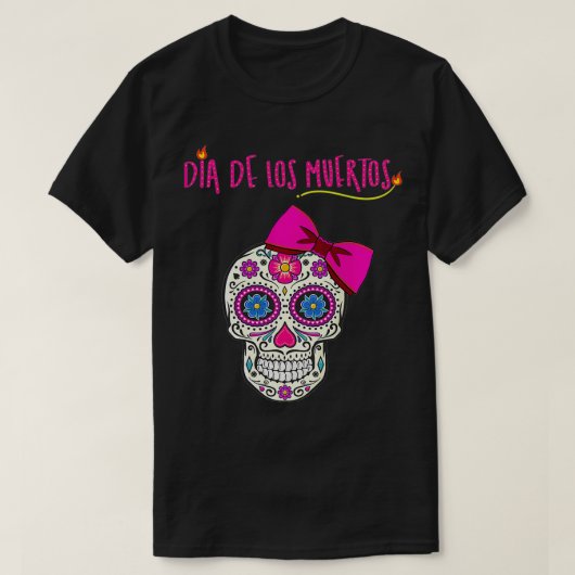 T-shirt Enfants Dia De Los Muertos Crâne de Sucre Jour des (Design devant)