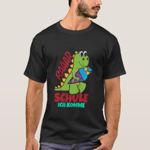 T-shirt Enfants Dino School Dinosaur School Cone Je Viens
