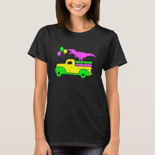 T-shirt Enfants Dinosaur équitation Camion Mardi Gras Carn