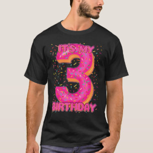 T-shirt Enfants Donut sucré C'est mon 3e anniversaire 3 an
