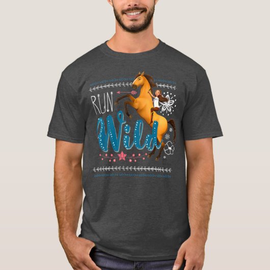 T-shirt Enfants DreamWorks Spirit Riding Free Run Wild (Devant)