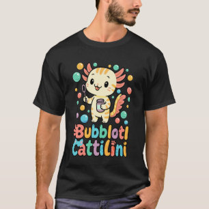 T-shirt Enfants drôles qui aiment les bulles Chat italien 