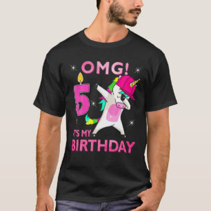 T-shirt Enfants Du 5E Anniversaire, OMG ! C'est mon 5ème a