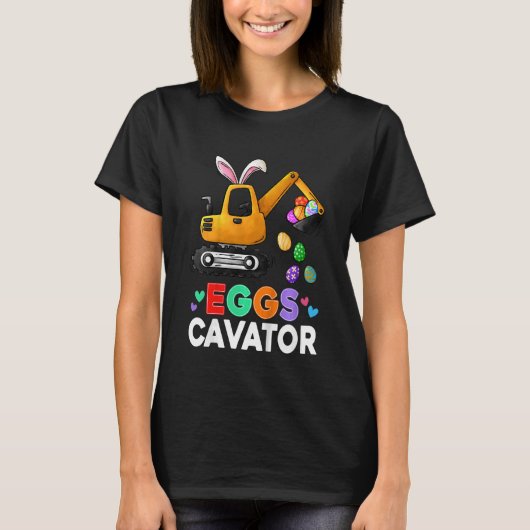 T-shirt Enfants Eggscavator Happy Easter Excavator Chasse (Devant)