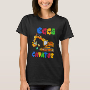 T-shirt Enfants Eggscavator Happy Easter Excavator Egg Kid