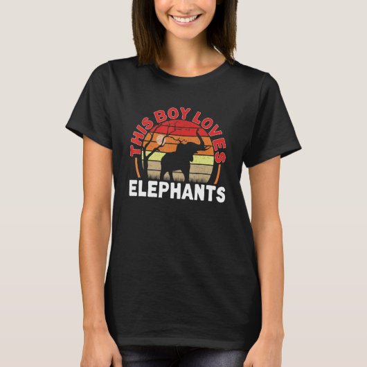 T-shirt Enfants Eléphant Ce Garçon Aime Les Eléphants (Devant)