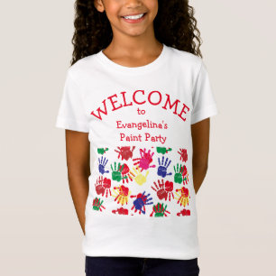 T-Shirt Enfants Empreintes peintes colorées