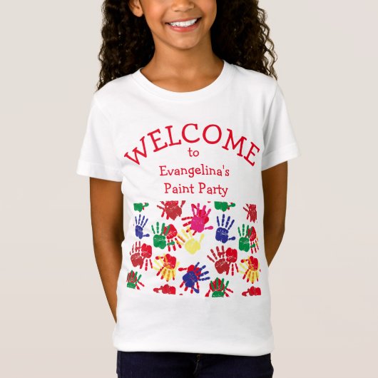 T-Shirt Enfants Empreintes peintes colorées (Devant)