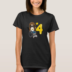 T-shirt Enfants en fauteuil roulant Girl Hero avec Cap 4 a