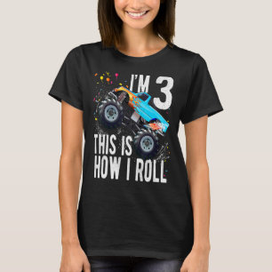 T-shirt Enfants Enfants 3 ans 3e anniversaire Garçon Monst