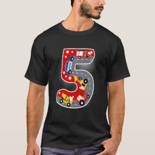 T-shirt Enfants Enfants 5e anniversaire 5 ans avec Firetru