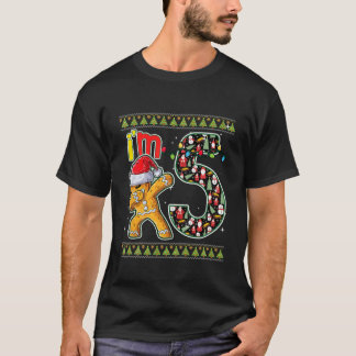 T-shirt Enfants Enfants 5E Anniversaire Dabbing Gingerbrea