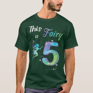 T-shirt Enfants Enfants anniversaire 5 ans fée