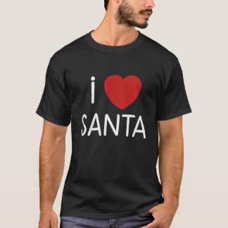 T-shirt Enfants Enfants Enfants Enfants I Love Santa Claus