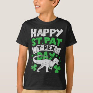 T-shirt Enfants Enfants Heureux St Pat Trex Jour Dino St P