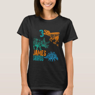 T-shirt Enfants Enfants James Saurus 3e anniversaire Garço