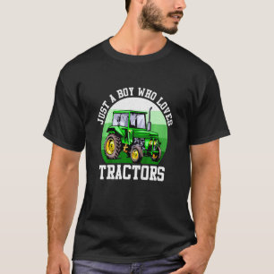 T-shirt Enfants Enfants Juste Un Garçon Qui Aime Tracteurs