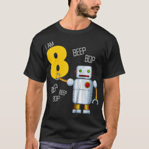 T-shirt Enfants ENFANTS Robot de 8e anniversaire pour les