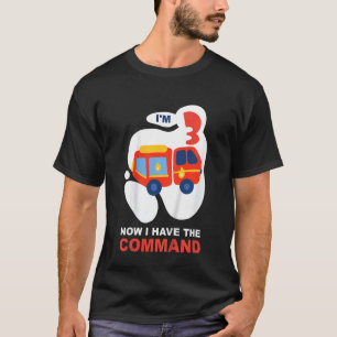 T-shirt Enfants Enfants Trois 3 ans Feu d'anniversaire Cam