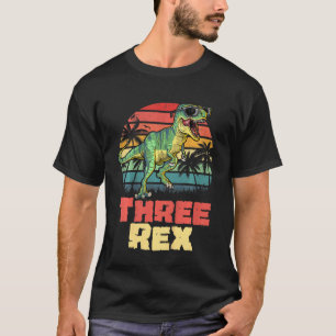 T-shirt Enfants Enfants Trois Rex 3e Anniversaire Troisièm