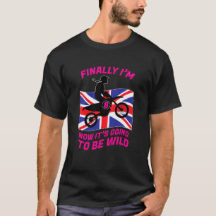 T-shirt Enfants Enfin Huit 8 8ème anniversaire fête Uk Mot