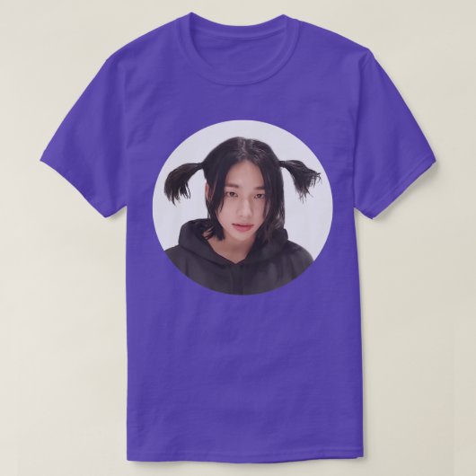 T-shirt Enfants errants Hyunjin Pig Tails mignons Cercle d (Design devant)
