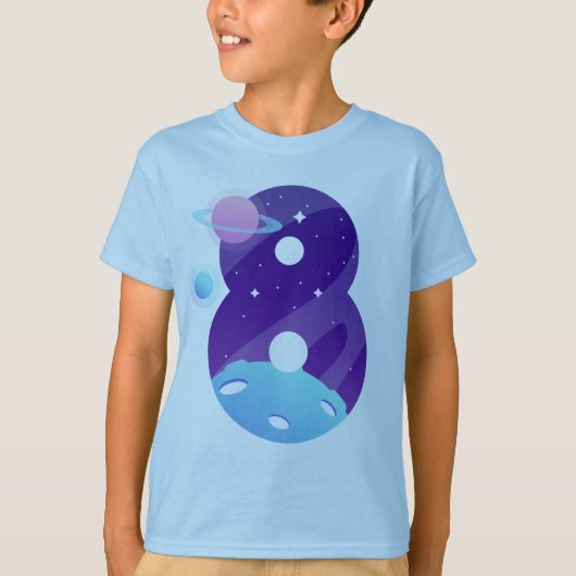 T-shirt Enfants Espace extra-atmosphérique 8 ans 8e annive (Devant)