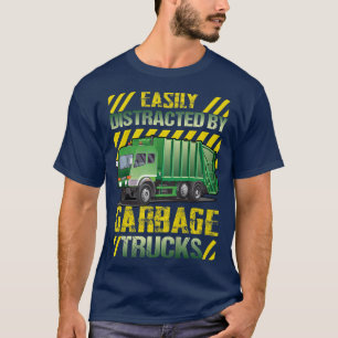 T-shirt Enfants faciles à distraire par les camions à ordu