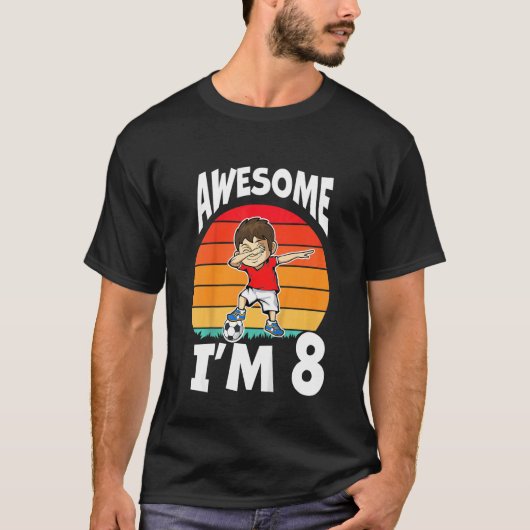 T-shirt Enfants fantastiques Je suis 8 8e anniversaire Dab (Devant)