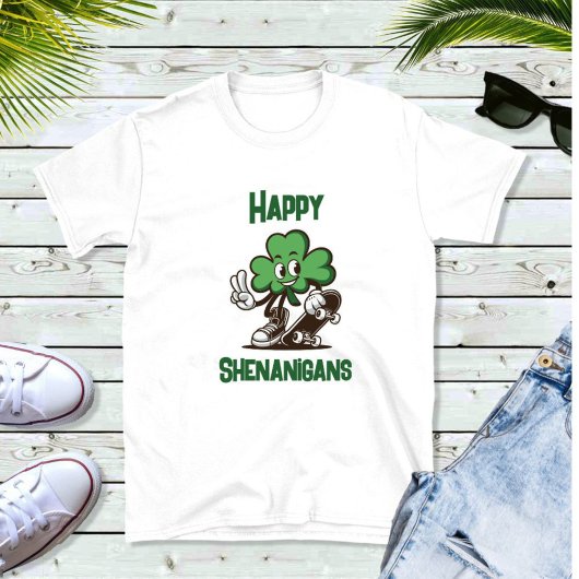 T-shirt Enfants farces de skateboard de la Saint-Patrick