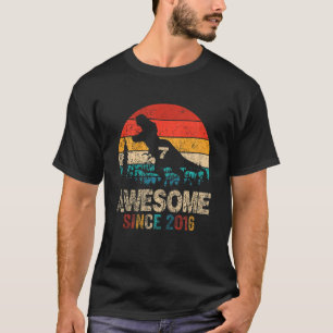 T-shirt Enfants Femme depuis 2016 7 Ans Dinosaur 7ème B